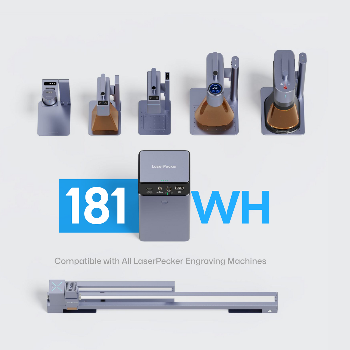 laserpecker powerpack plus 181wh compatible with all lp series laser engravers.