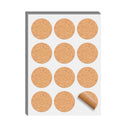 Round Corkwood Label Stickers (120 pcs)