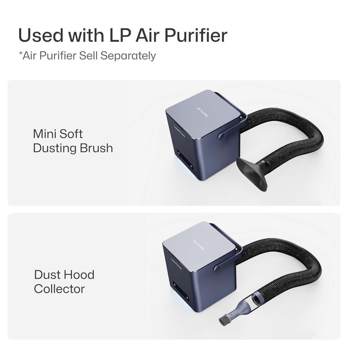 laserpecker dust hood collector and mini dusting brush for laser engraver accessory desktop air purifier.