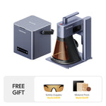 LaserPecker engraver LP2 Plus cleanair bundle with air purifier, plus a free gift of protective goggles (worth $49.99) and a material pack (worth $14.99), offering a safe, complete solution for engraving projects.
