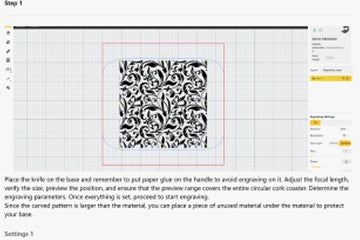 Easily editing engraving patterns in LaserPecker Design Space LDS software.
