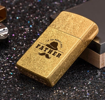 LaserPecker LP4 high-precision laser etching on a metallic matte lighter case for men's gifts.
