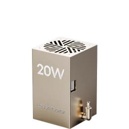 Exterior view of the LX2 20W diode laser head.