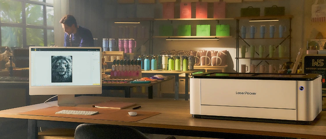 A small business studio filled with mass-produced goods made by LX2.