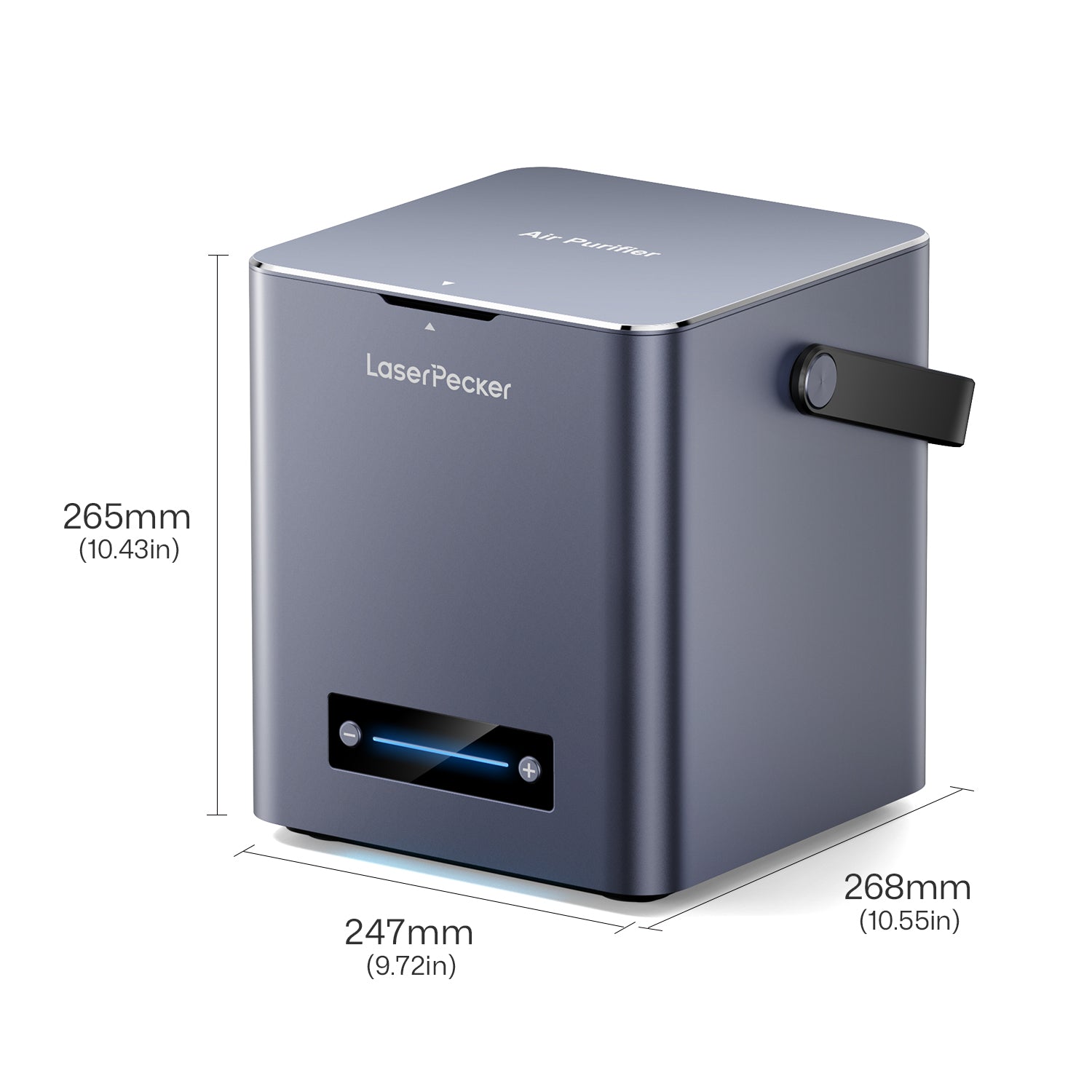 LaserPecker Desktop Air Purifier Size