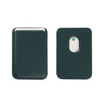 2 pack magnetic leather card holder for iPhone with MagSafe laser engraving blank genuine leather wallet phone accessory custom name gift.
