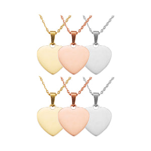 Stainless Steel Heart-Shaped Pendant