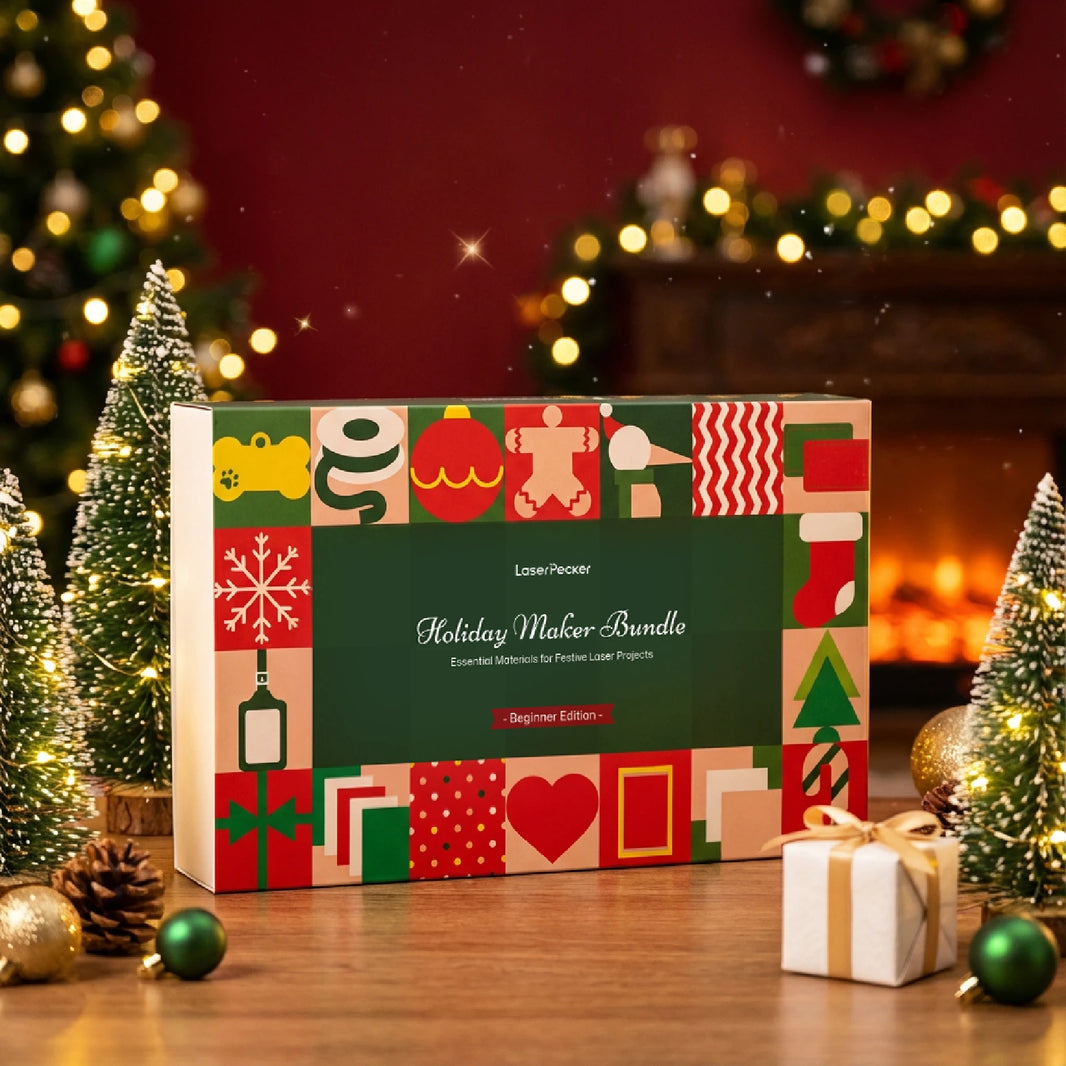 laserpecker holiday maker bundle gift box ready for laser engraving enthusiasts crafters christmas present.