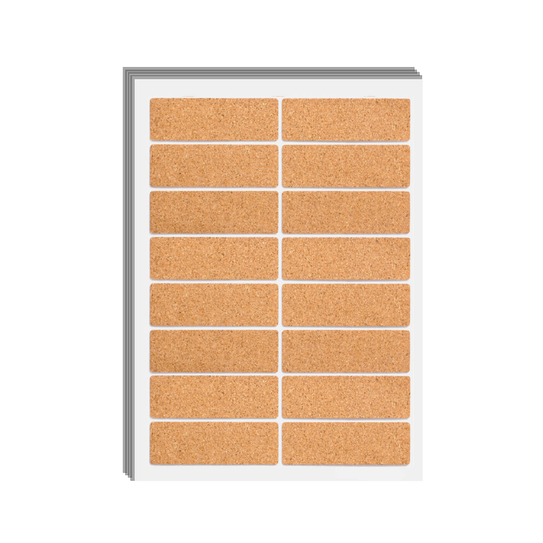 160 pack rectangular corkwood label stickers for laser engraving self adhesive natural cork labels for jars bottles wedding favors and rustic craft projects.