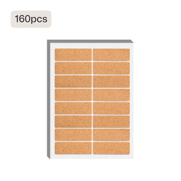 160 pack rectangular corkwood label stickers for laser engraving self adhesive natural cork labels for jars bottles wedding favors and rustic craft projects.