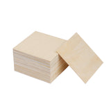 Stack of smooth, unfinished square plywood sheets, ideal as blank laser engraving materials for DIY crafts, custom signs, and decorative projects, shown against a clean white background.