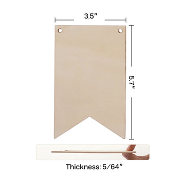 Blank Wood Pennant Signs (24 pcs / 48 pcs)