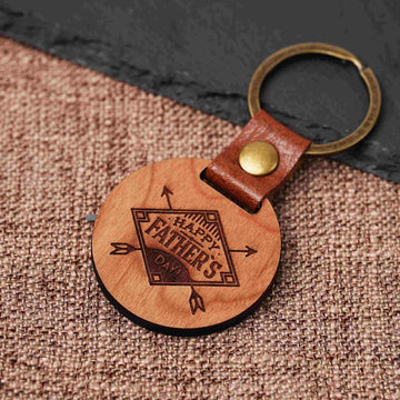 DIY Cherry Wood Circular Keychain (10 pcs / 20 pcs)