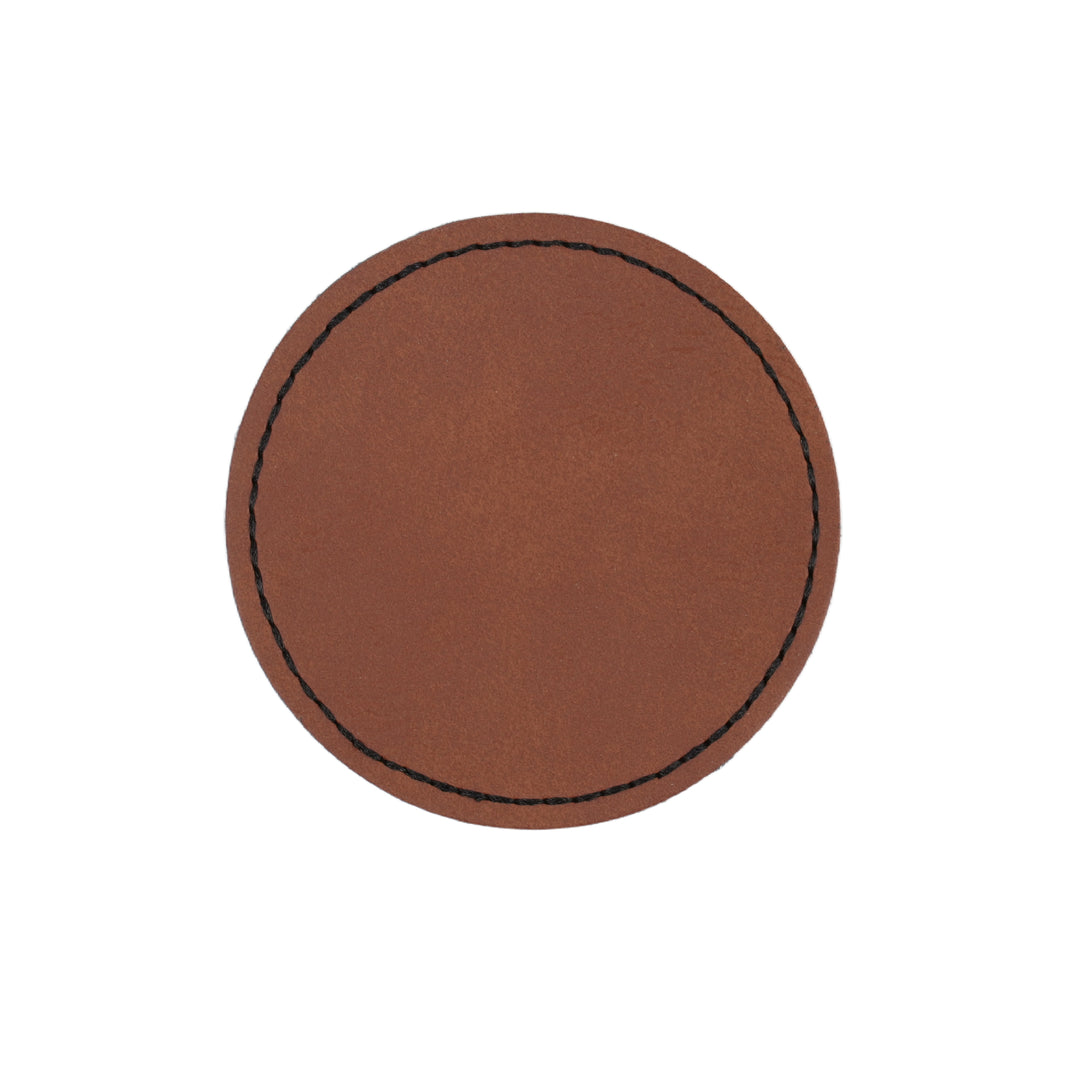 Étiquettes circulaires vierges en cuir PU (30 pièces) 