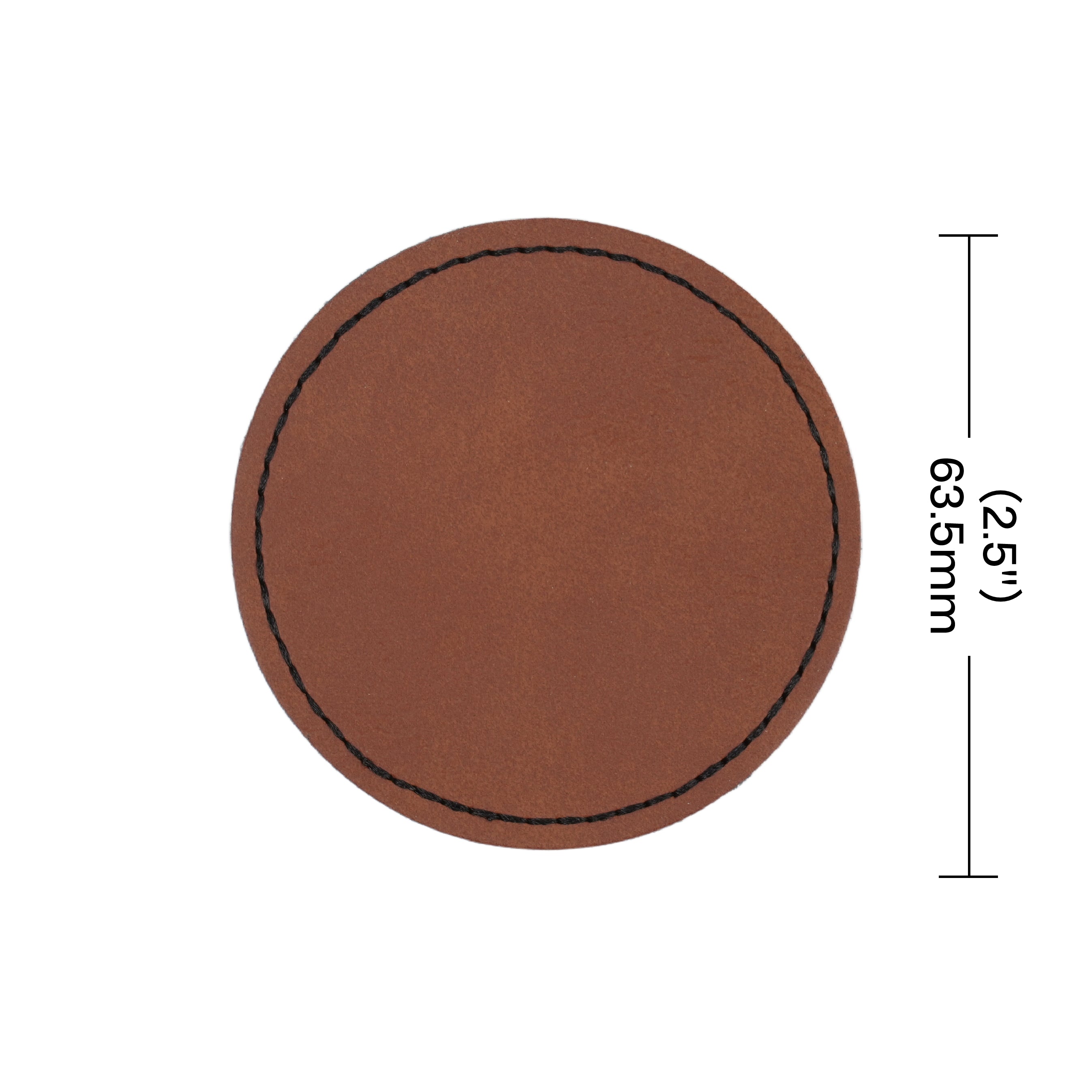 Blank Circular PU Leather Labels / Tags (30 pcs)