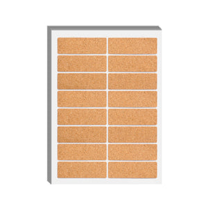 Rectangular Corkwood Label Stickers (160pcs)