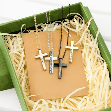 Stainless Steel Cross Pendant Necklace (8 pcs)