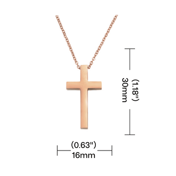 Stainless Steel Cross Pendant Necklace (8 pcs)