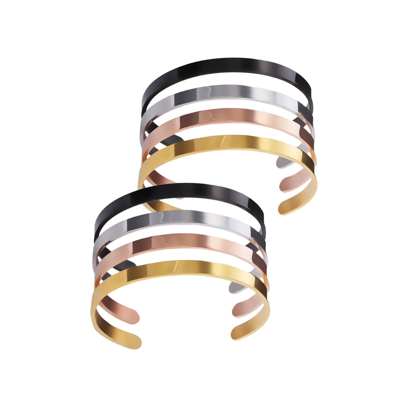 stainless steel cuff bracelet blanks for laser engraving open metal bangle custom name or quote personalized jewelry for men women.