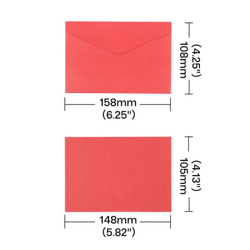 Envelope Paper with Golden Base (9 pcs)