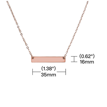 Stainless Steel Horizontal Bar Necklace (10 pcs)