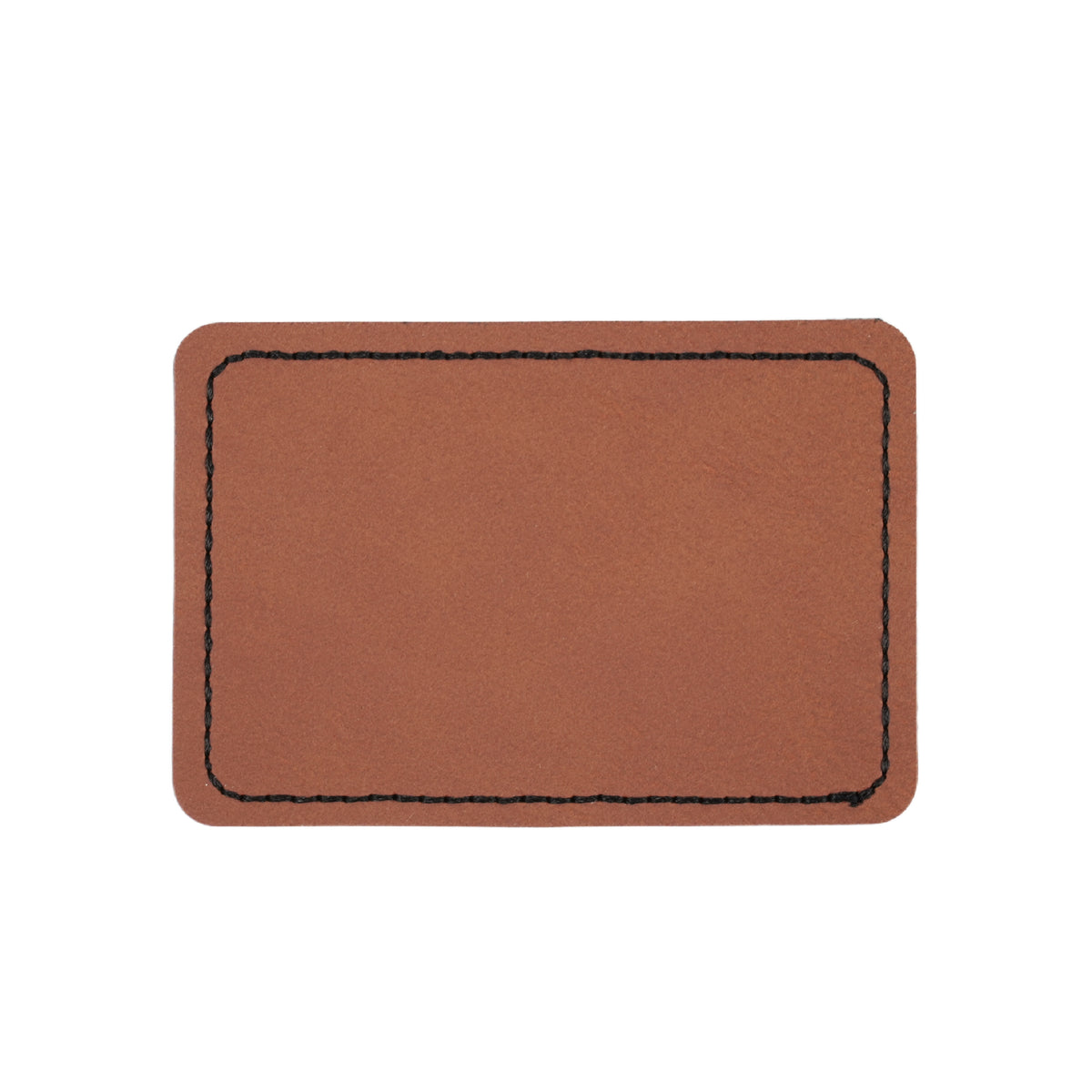 blank rectangular pu leather laser tag brown for LaserPecker engraving.
