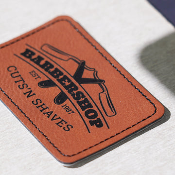 Blank Rectangular PU Leather Labels / Tags (30 pcs)