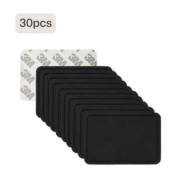 Blank Rectangular PU Leather Labels / Tags (30 pcs)
