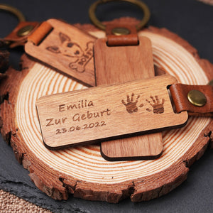 Blank Rectangular Walnut Keychain (10 pcs / 20pcs)