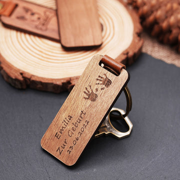Blank Rectangular Walnut Keychain (10 pcs / 20pcs)