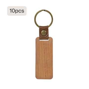 Blank Rectangular Walnut Keychain (10 pcs / 20pcs)