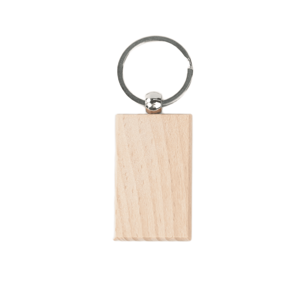 Porte-clés rectangulaires vierges en bois (20 pièces / 40 pièces) 