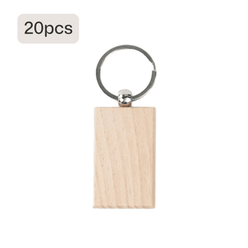 Blank Rectangular Wooden Keychain (20 pcs / 40 pcs)