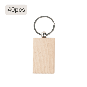 Blank Rectangular Wooden Keychain (20 pcs / 40 pcs)