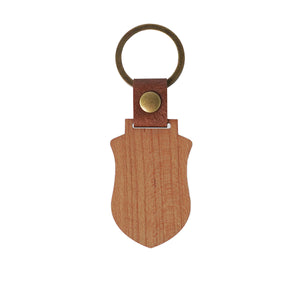 Blank Shield-shaped Wooden Keychains (10 pcs / 20 pcs)