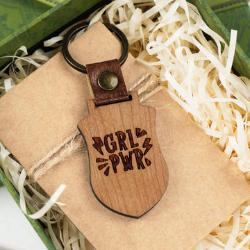 Blank Shield-shaped Wooden Keychains (10 pcs / 20 pcs)