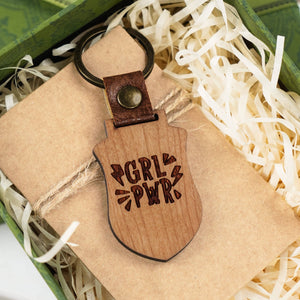 Blank Shield-shaped Wooden Keychains (10 pcs / 20 pcs)