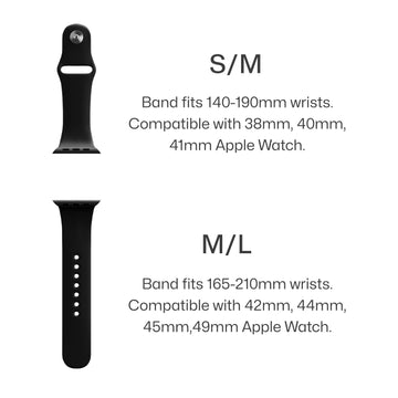 Silicone Apple Watch Bands with Rainbow Filling (4pcs)