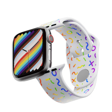 Silicone Apple Watch Bands with Rainbow Filling (4pcs)