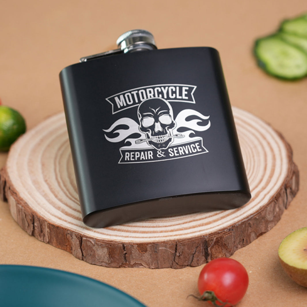 Stainless Steel Hip Flask with Funnel and Cups (6 oz)