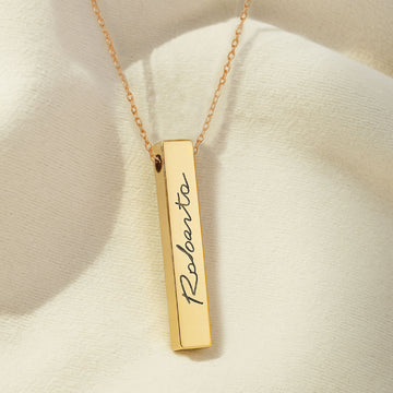 Stainless Steel Vertical Bar Necklace (10 pcs)