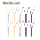 Collier à barre verticale en acier inoxydable (10 pièces) 