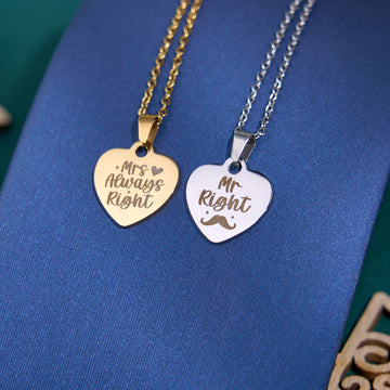 Collier pendentif en acier inoxydable en forme de cœur (12 pièces) 