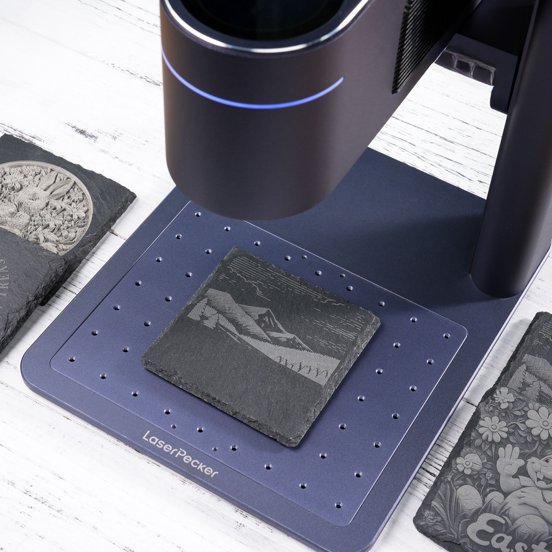 Stone Slate Coasters Square Black (6 pcs / 24 pcs)
