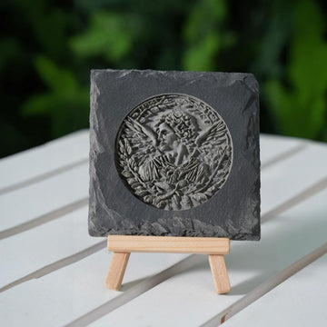 Stone Slate Coasters Square Black (6 pcs / 24 pcs)