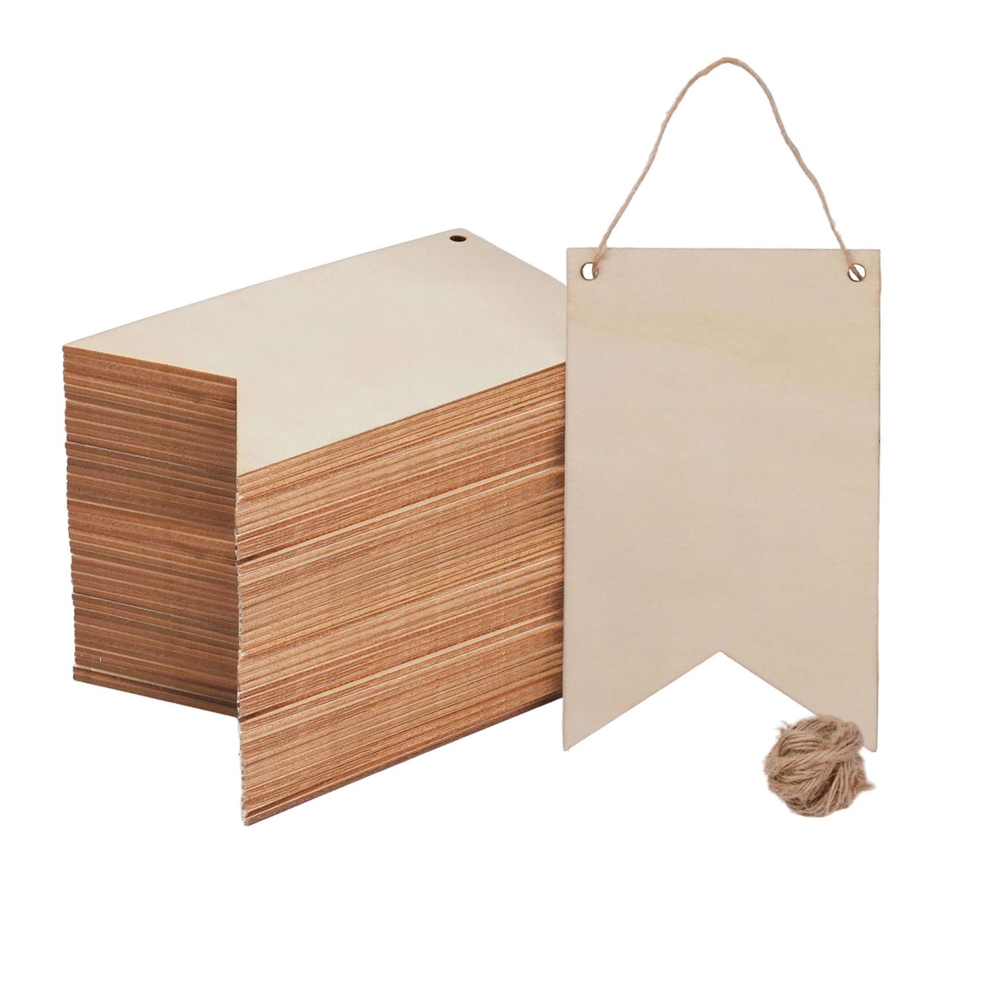Blank Wood Pennant Signs (24 pcs / 48 pcs)