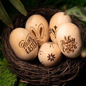 Wooden Easter Eggs (6 pcs)