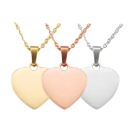 Stainless Steel Heart-Shaped Pendant